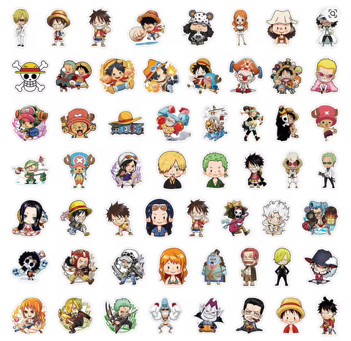 🏴☠️ Stickers One Piece Estilo Chibi | Pack x10 🍖