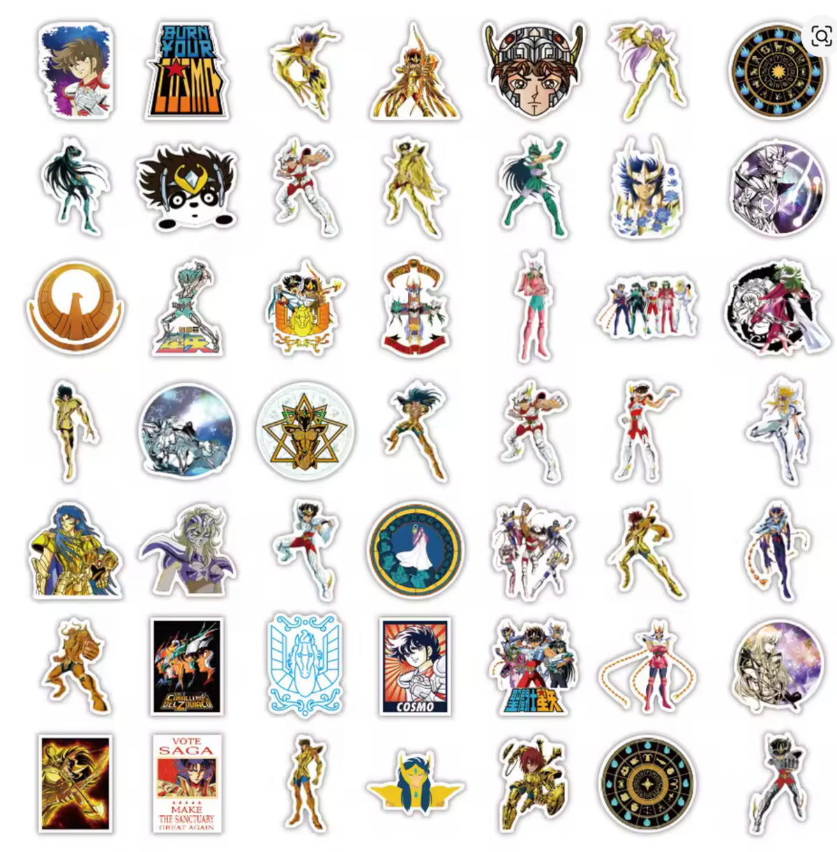 🛡️✨ Stickers Caballeros del Zodiaco | Pack x10 ✨🛡️