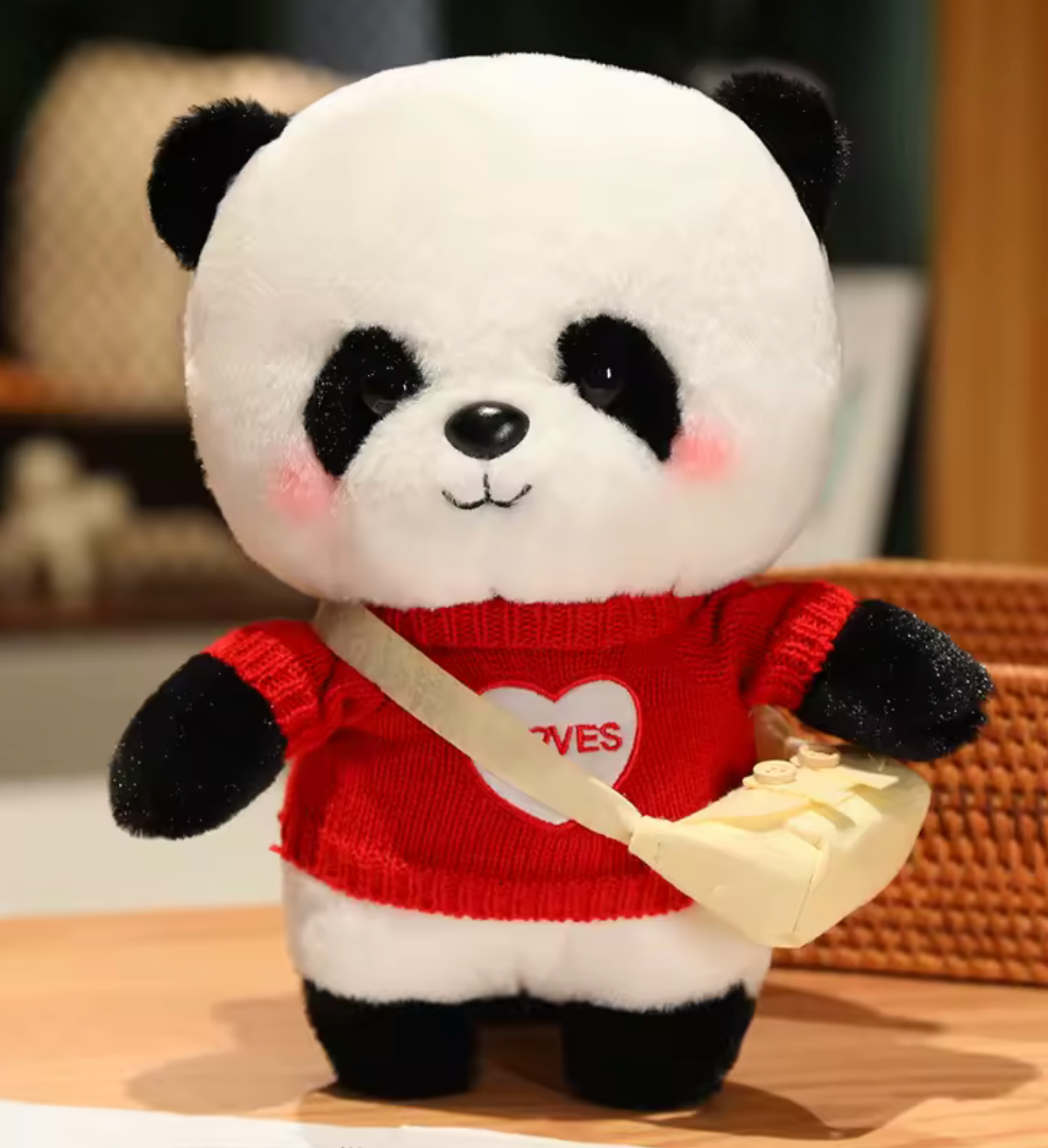🐼 Peluche Oso Panda Kawaii Rojo🐾