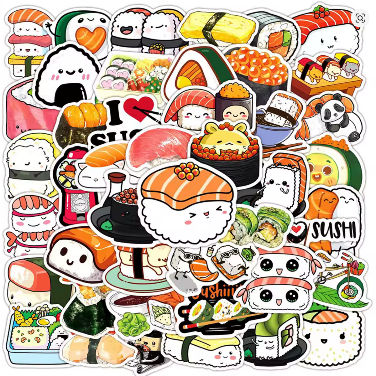 🍣 Stickers Kawaii de Sushi | Pack x10 🧡✨