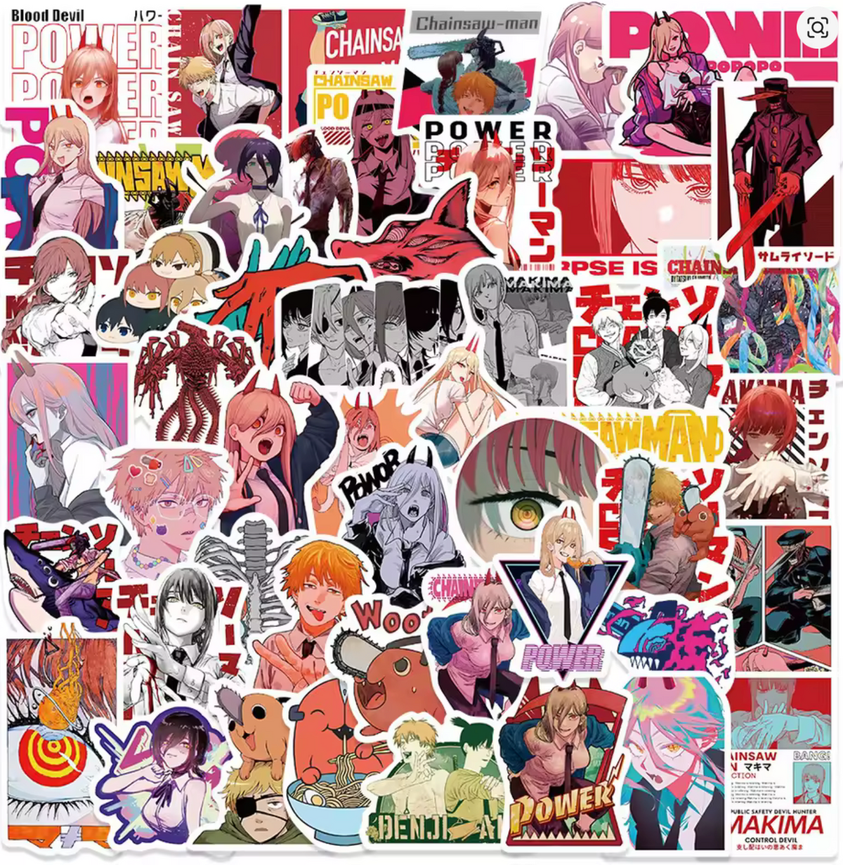 🪚 Stickers Chainsaw Man | Pack x10 💥