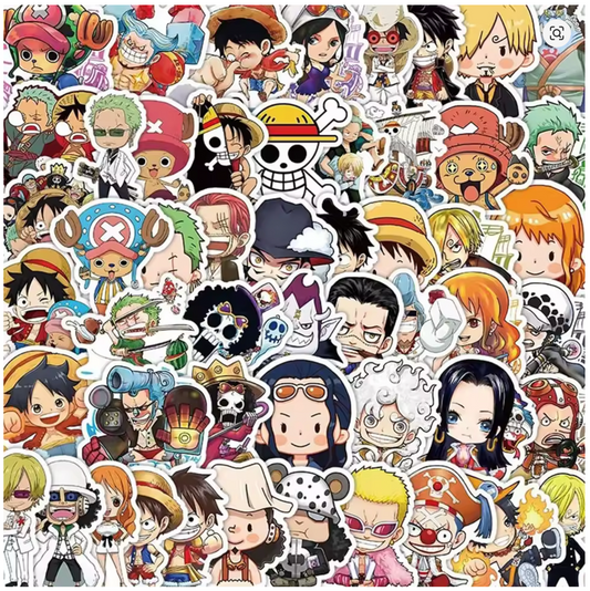 🏴‍☠️ Stickers One Piece Estilo Chibi | Pack x10 🍖