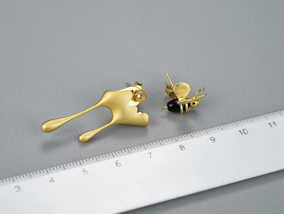 🐝✨Set de Joyería Abeja & Miel en Plata y Oro ✨🍯