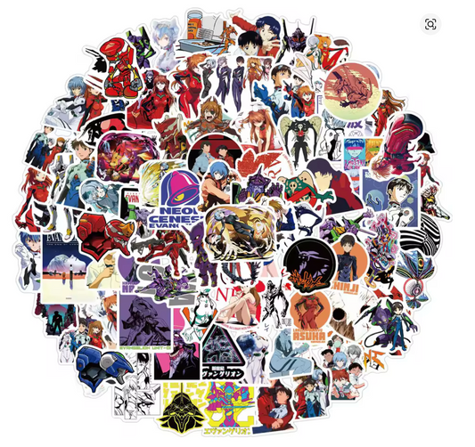 Stickers Evangelion ⚠️ | Pack de 10 Stickers Retro Mecha-Anime
