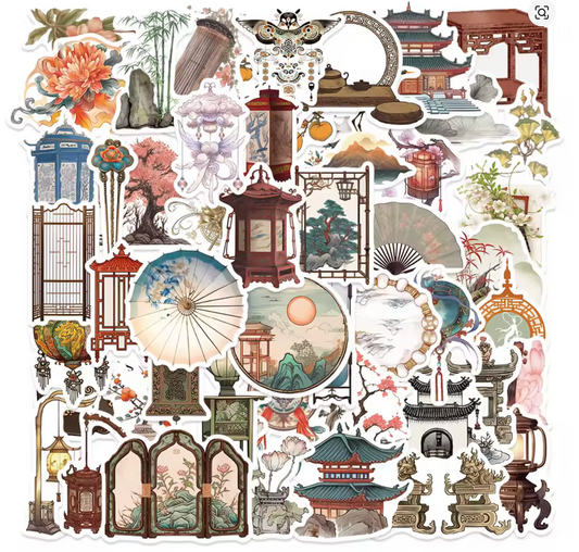 Stickers Estilo Chino Tradicional 🏮 | Pack de 10 Stickers Artísticas