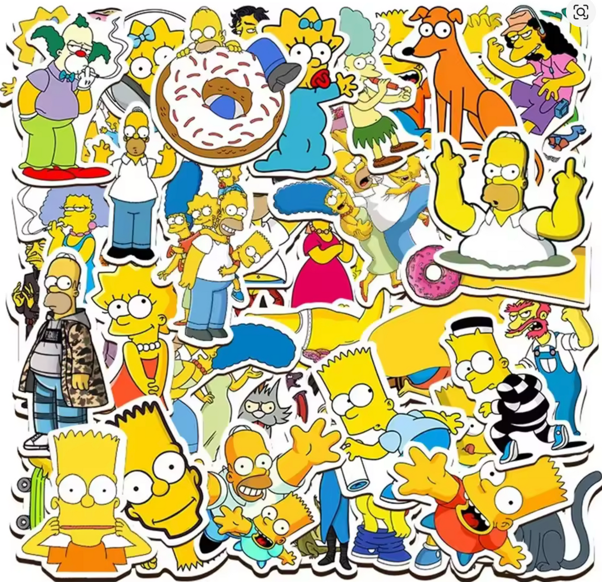 🍩 Stickers Los Simpson | Pack x10 💛